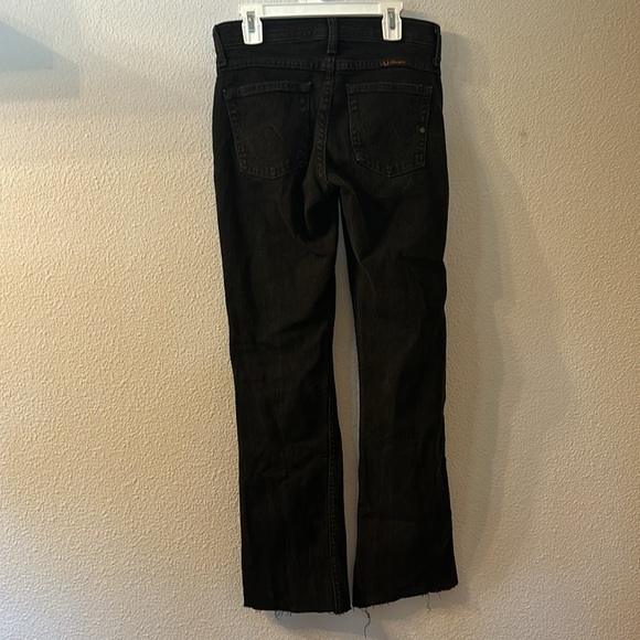 Wrangler Q-baby black raw hem jeans size 0X34 - Picture 5 of 6